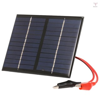1.5w/12v 太陽能充電器,帶鱷魚夾緊湊型多晶太陽能電池板,用於花園/交通/應急燈太陽能泵戶外廣告玩具