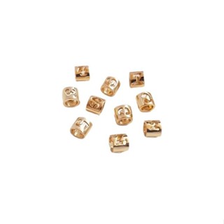 宏雲Hongyun-Ala新品-14K包金保色手鏈手工串珠大孔數位隔珠吊墜0-9首飾品diy配件資料