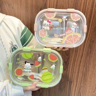 【奈奈生Nanami】卡通飯盒 保溫便當盒 恰帕狗凱蒂貓便攜304不銹鋼便當盒可微波上班族學生帶飯保溫飯盒 午餐盒