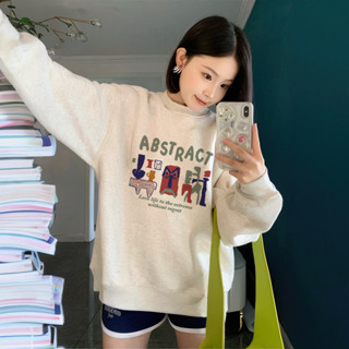 【桃裡】現貨 大學T 冬天衣服 美式大學T 過年衣服 刷毛長袖 冬天上衣 oversize 厚磅大學T 大學T長袖 寬鬆
