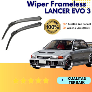MITSUBISHI 三菱 Lancer Evo 3 汽車無框雨刷車窗雨刷無框香蕉橡膠模型 1 套通用汽車變化 TOP