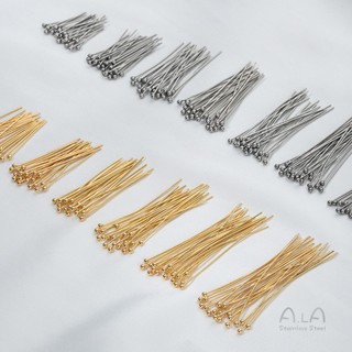 宏雲Hongyun-Ala新品-鈦鋼圓頭針不褪色不銹鋼大頭球針珠頭針diy基礎配件手作飾品資料