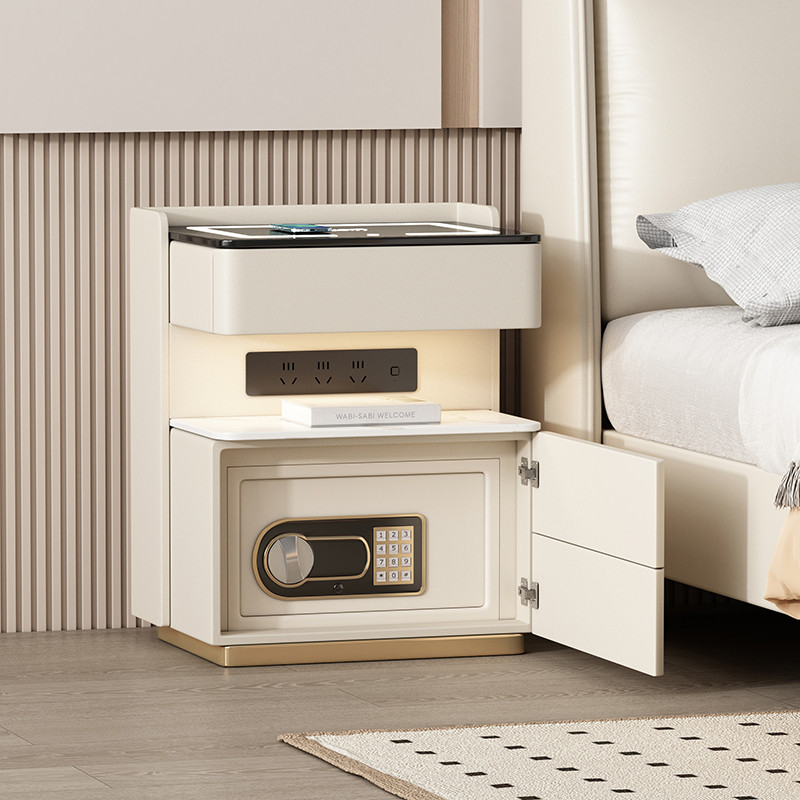 🚙破損補發 免運🚙新款床頭櫃保險箱一體家用防盜隱藏式密碼鎖保險柜臥室智能床邊櫃