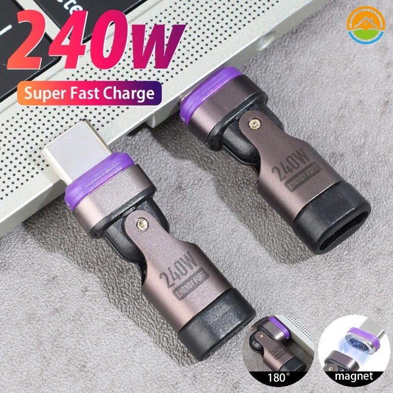 Creative 16Pin USB C 轉 Type C 磁性 OTG 適配器 PD 240W 快速充電數據 USB