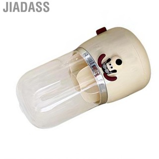 Jiadass 化妝刷收納架防塵盒 360 度旋轉易於清潔奶油黃色透明適用於口紅臥室梳妝臺