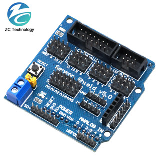 Sensor Shield V5.0 Arduino 擴展板電子積木機器人配件 UNO MEGA R3 V5 傳感器遮蔽