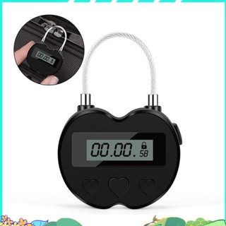 智慧時間鎖 LCD 顯示時間鎖多功能旅行電子計時器,防水 USB 可充電臨時計時器掛鎖