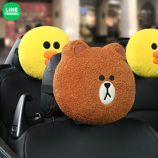 低價出清【現貨】LINE FRIENDS 卡通汽車頭枕 CHOCO熊腰靠 護頸枕 可愛車內靠枕