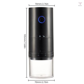 Toyutw)便攜式電動毛刺咖啡研磨機陶瓷刀片毛刺研磨機 USB 可充電咖啡豆研磨機,包括 38 個研磨設定清潔刷,適用