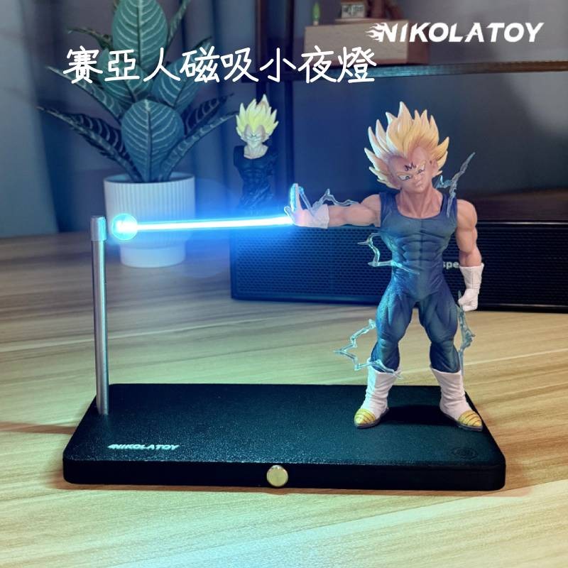 好玩超級賽亞人達爾小夜燈👾悟空賽亞人磁吸小夜燈 貝吉塔賽亞人磁吸夜燈擺件 七龍珠動漫周邊手辦禮物 創意LED燈桌面擺件