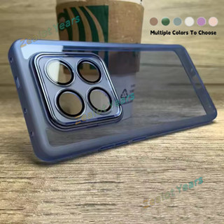 XIAOMI 小米 Poco X7 5G 防震手機殼軟 TPU 矽膠柔性電鍍透明相機鏡頭保護後蓋