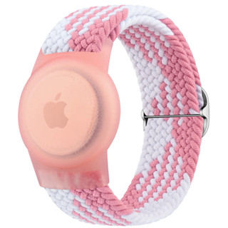追蹤器支架手錶手鍊編織單環適用於 Apple AirTags 兒童腕帶防刮蓋配件適用於 Airtag GPS