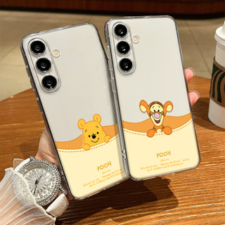 客製化定製 卡通探頭小熊維尼手機殼 三星 S25 S24 S23 S22 ULTAR PLUS 透明 矽膠保護套 殼代表