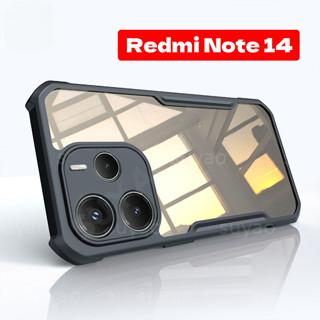 適用於 Redmi Note 14 5G 4G 2025 手機殼透明透明裝甲亞克力外殼 Note14 RedmiNote