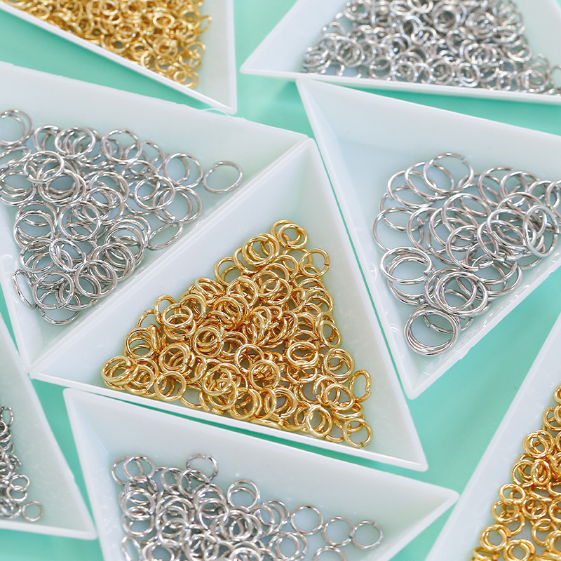 宅阿白30枚18k金電鍍保色開口圈珠串項鍊DIY手工串珠飾品配件