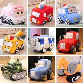 【新品】可愛汽車公仔過家家小孩禮物送禮物哄開心沙發床頭擺件靠墊抱枕毛絨玩具警車公仔怪手玩偶工程車大抱枕坦克男孩生日禮物