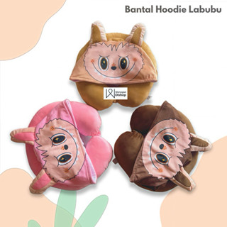 Labulabu The Monsters Macarone Kawai 連帽衫頸枕娃娃帶 SNI 標籤 Labu Th