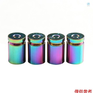 Crtw 4 件輪胎氣門桿蓋帽鋁製汽車車輪氣壓閥蓋外殼防塵蓋適用於汽車摩托車自行車輪胎通用