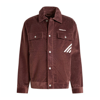 Adidas Jacket IW3263 男 夾克 外套 燈芯絨 運動 休閒 襯衫 咖啡