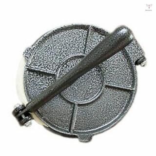 Toyutw)鋁合金玉米餅壓機折疊手柄麵粉工具烘焙玉米diy餡餅工具廚房配件(灰色,8英寸)