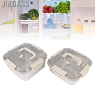 Jiadass Asixxsix 2 件食品儲存容器附蓋不鏽鋼膳食準備容器防漏午餐盒金屬零食兒童成人廚房
