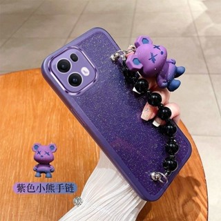 外殼 OPPO Reno 13 Pro Reno 13 F 13Pro 13F 5G 手機殼帶可愛卡通熊手鍊軟殼防震後蓋