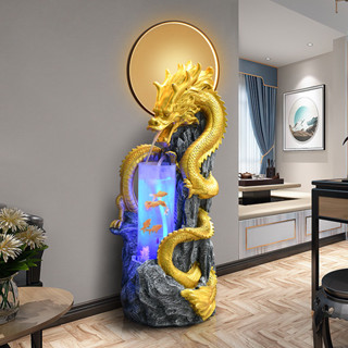 龍行大運 迴圈水魚缸 流水擺件 流水盆 風水盆 風水擺件 招財流水盆 流水聚寶盆 落地擺件 店鋪 客廳 喬遷 開幕送禮