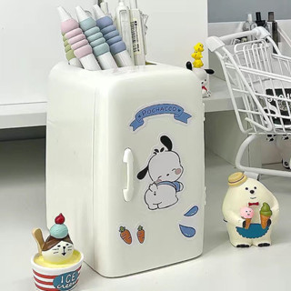 可愛好看的冰箱筆筒Ins創意桌面小擺件多功能大容量化妝刷收納管piso item收納盒收納盒收納盒