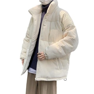 情侶棉服男冬季加厚燈芯絨外套寬鬆立領棉襖