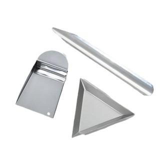 宏雲Hongyun-Ala新品-不銹鋼三角盤小鏟子小簸箕飾品配件收納器材分珠託盤DIY手作工具