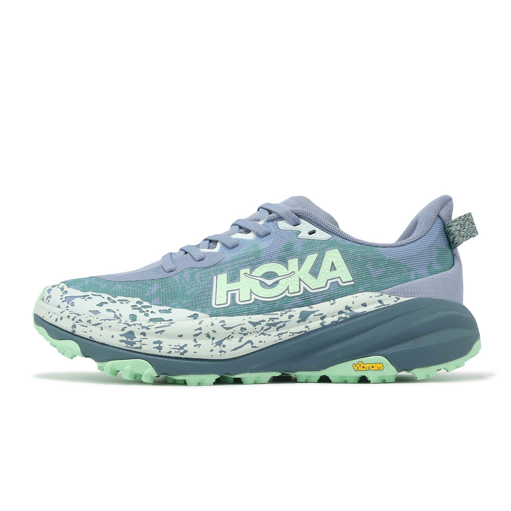 Hoka 越野跑鞋 Speedgoat 6 D 戶外 黃金大底 月光藍 寬楦 女鞋 [ACS] 1147832MNLG