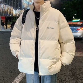 男士羽絨服 麵包加厚鋪棉外套 羽絨棉服寬鬆 羽絨服保暖外套