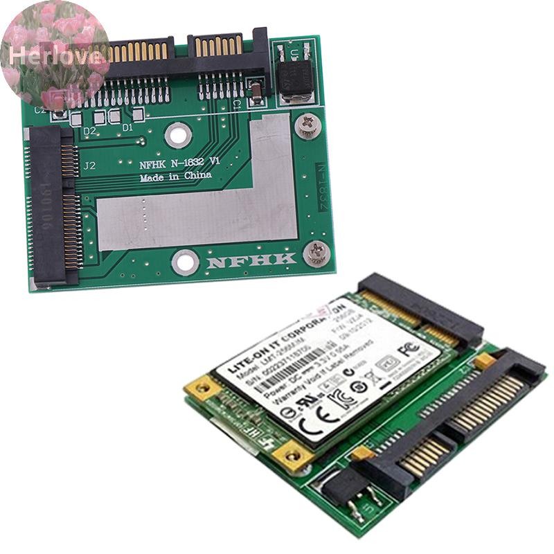 Herlove mSATA ssd轉2.5'' SATA 6.0gps轉接卡轉換卡模塊板mini pcie ssd TW