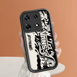 Infinix Note 30 Pro 手機殼軟殼軟 Cesing 手機保護殼卡通卡通外殼運動黑色 Hp Kesing