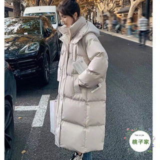 【桃子家女裝】秋冬外套女 大碼羽絨保暖棉衣 女中長款新款棉服 加厚韓版連帽冬裝 女裝冬季外套