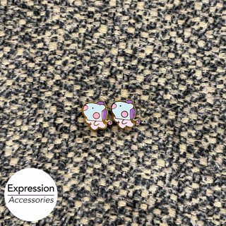 BT21 Fluffy Mang Stainless Steel Earrings | 可愛BT21 Mang不鏽鋼耳環