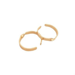 宏雲Hongyun-Ala新品-開口扭戒14K包金保色戒指diy繞線手工戒託指環首飾品手作資料配件