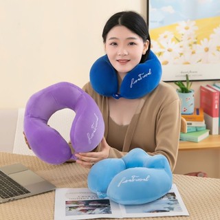 ✨可開發票#可愛卡通水晶絨U型枕飛機旅行枕辦公室午睡趴趴枕脖子車載護頸枕#萬聖商行
