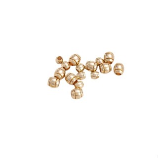 宏雲Hongyun-Ala新品-14K包金保色大孔米形珠桶珠隔珠手工散珠diy手鏈項鍊飾品串珠配件