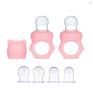 嬰兒食品餵食器水果餵食器奶嘴,用於緩解出牙,s/m/l 3 尺寸矽膠奶嘴,適合嬰兒,2 件裝