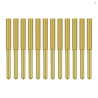 Toyutw)金剛石電鋸磨刀器鍍鈦毛刺石銼金剛石磨刀輪用於鏈鋸石珠寶木材 12 件 5/32 英寸