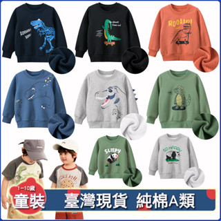 90-140cm男童長袖上衣童裝 小孩加絨加厚童裝 高品質2025年新款韓版純棉兒童長袖衛衣 卡通小男孩長袖上衣