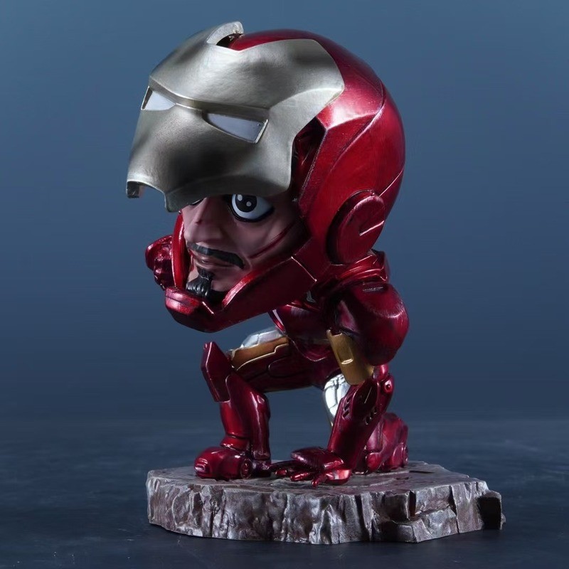 鋼鐵人跪姿 跪姿托尼鋼鐵人 鋼鐵人托尼跪姿   漫威動漫鋼鐵人 GK鋼鐵人 復仇者聯盟  托尼斯塔克跪姿 鋼鐵人雕像盒裝