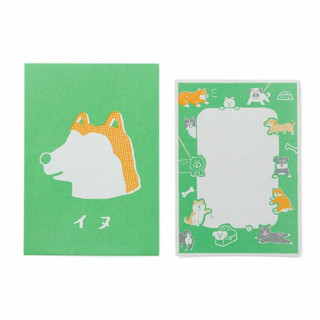 日本 HIGHTIDE New Retro信封信紙組/ 綠 eslite誠品