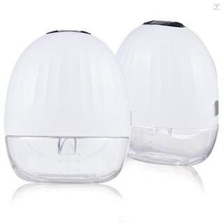 Toyutw)2 件裝便攜式可穿戴吸奶器擴音電動吸奶器用於母乳喂養 4 種模式 9 吸力級低噪音內建電池帶 150 毫升