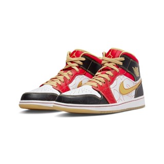 Nike Air Jordan 1 Mid SE GC 喜慶 紅白黑 金勾 DV0576-176【FashionSPLY