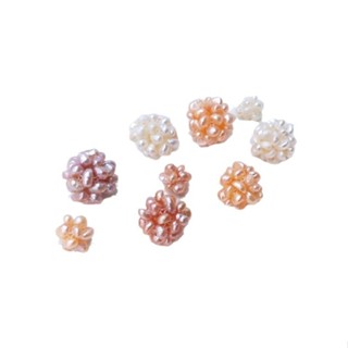 宏雲Hongyun-Ala新品-天然淡水珍珠手工編織圓花球DIY飾品耳環耳釘配件串散珠吊球資料