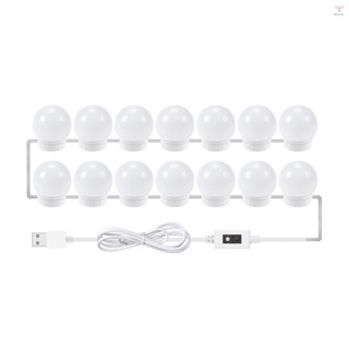 14 件裝 led 化妝鏡燈控制梳妝鏡燈浴室鏡燈帶 1.5m usb 電纜 led 燈條