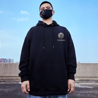 NANS 臺灣現貨 帽t 刷毛 2025新款加肥刷毛男士潮牌秋冬大碼寬鬆衛衣加大oversize連帽外套美式5XL