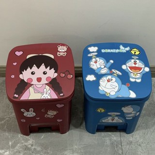 【現貨】【5262人收藏】櫻桃小丸子垃圾桶家用大號大容量腳踏式創意可愛高顏值兒童房客廳 居家生活 上班族 禮物